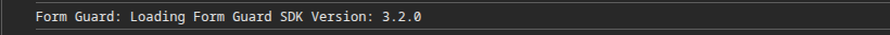 Console log showing Clearout SDK initialization