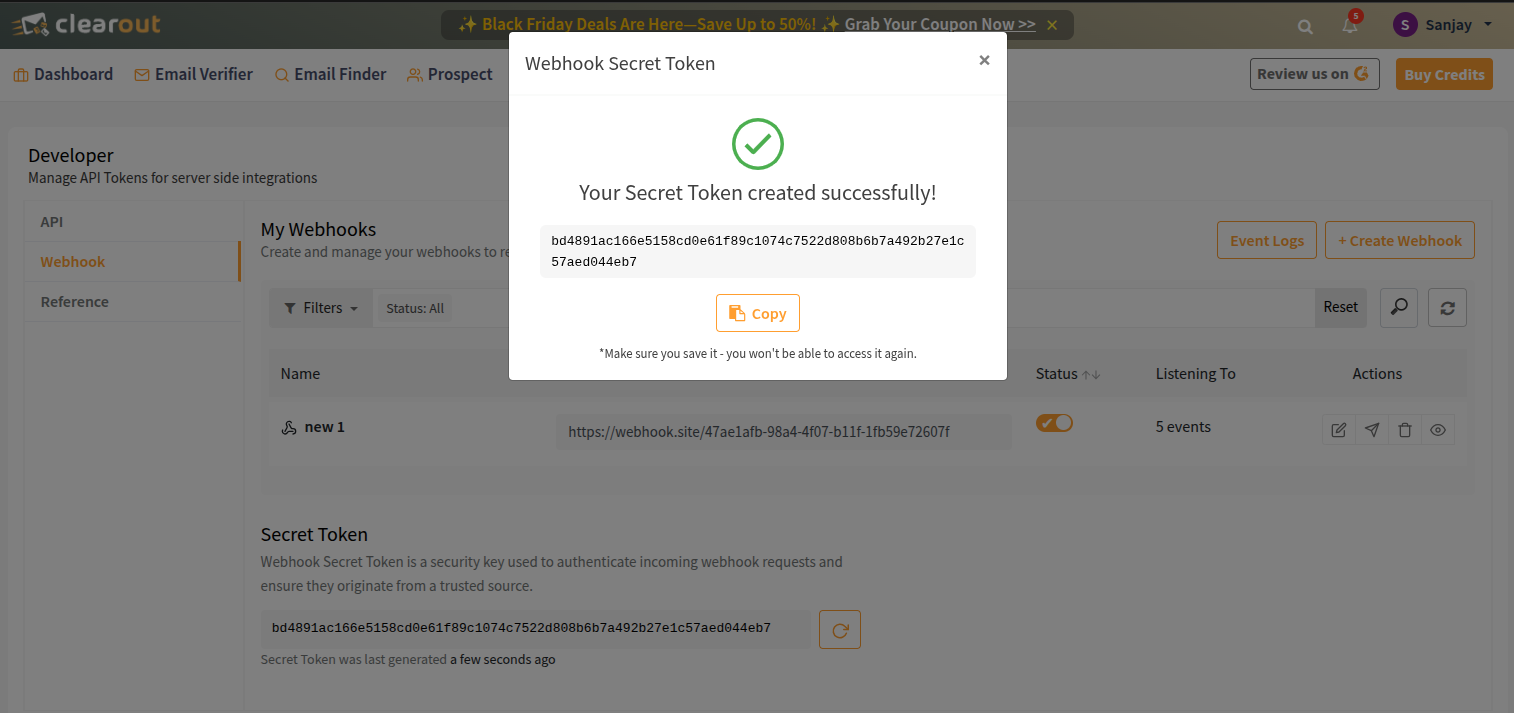 Secret Token Management